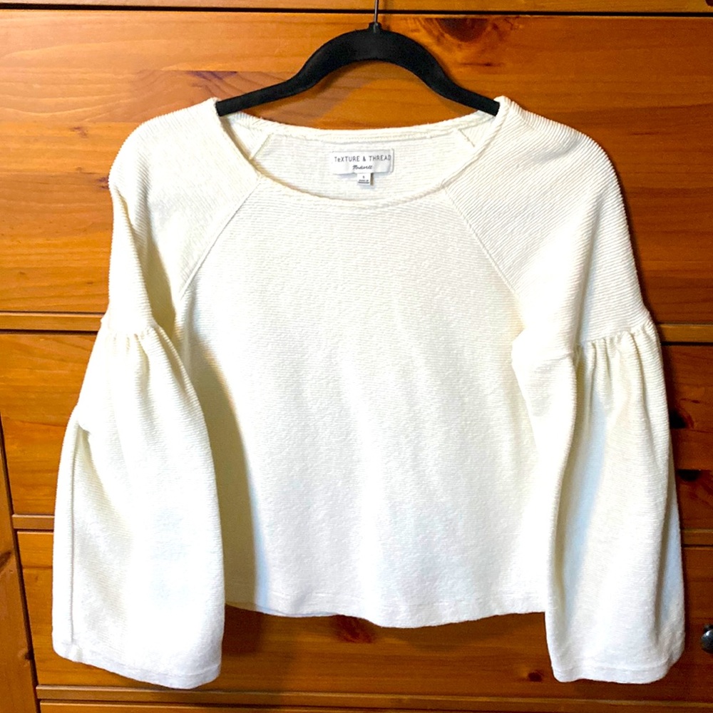 Bell sleeve cream colored top